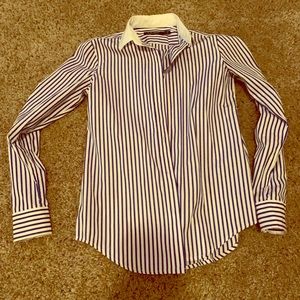 Lauren Ralph Lauren blue and white button down